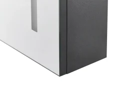 Best Szafka łazienkowa wisząca z lustrem LED CHABUNCO 60 cm 60 cm Czarny Lustrzane Szafki|Wszystko Do Przechowywania W Łazience