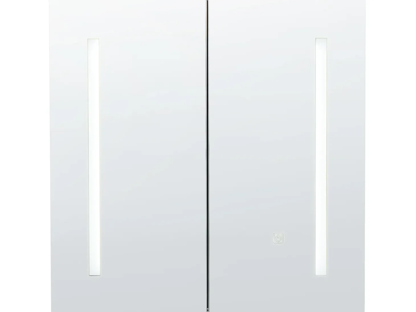 Best Szafka łazienkowa wisząca z lustrem LED CHABUNCO 60 cm 60 cm Czarny Lustrzane Szafki|Wszystko Do Przechowywania W Łazience