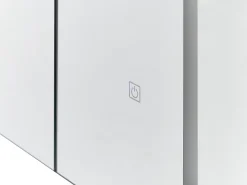 Best Szafka łazienkowa wisząca z lustrem LED CHABUNCO 60 cm 60 cm Czarny Lustrzane Szafki|Wszystko Do Przechowywania W Łazience