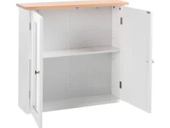 New ALAMOS 65 cm 60 cm Biały Lustrzane Szafki|Wszystko Do Przechowywania W Łazience