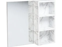 Sale Szafka łazienkowa wisząca z lustrem JOINVILLE 60 cm 54 cm marmur Lustrzane Szafki|Wszystko Do Przechowywania W Łazience