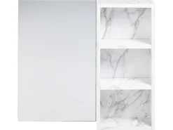 Sale Szafka łazienkowa wisząca z lustrem JOINVILLE 60 cm 54 cm marmur Lustrzane Szafki|Wszystko Do Przechowywania W Łazience