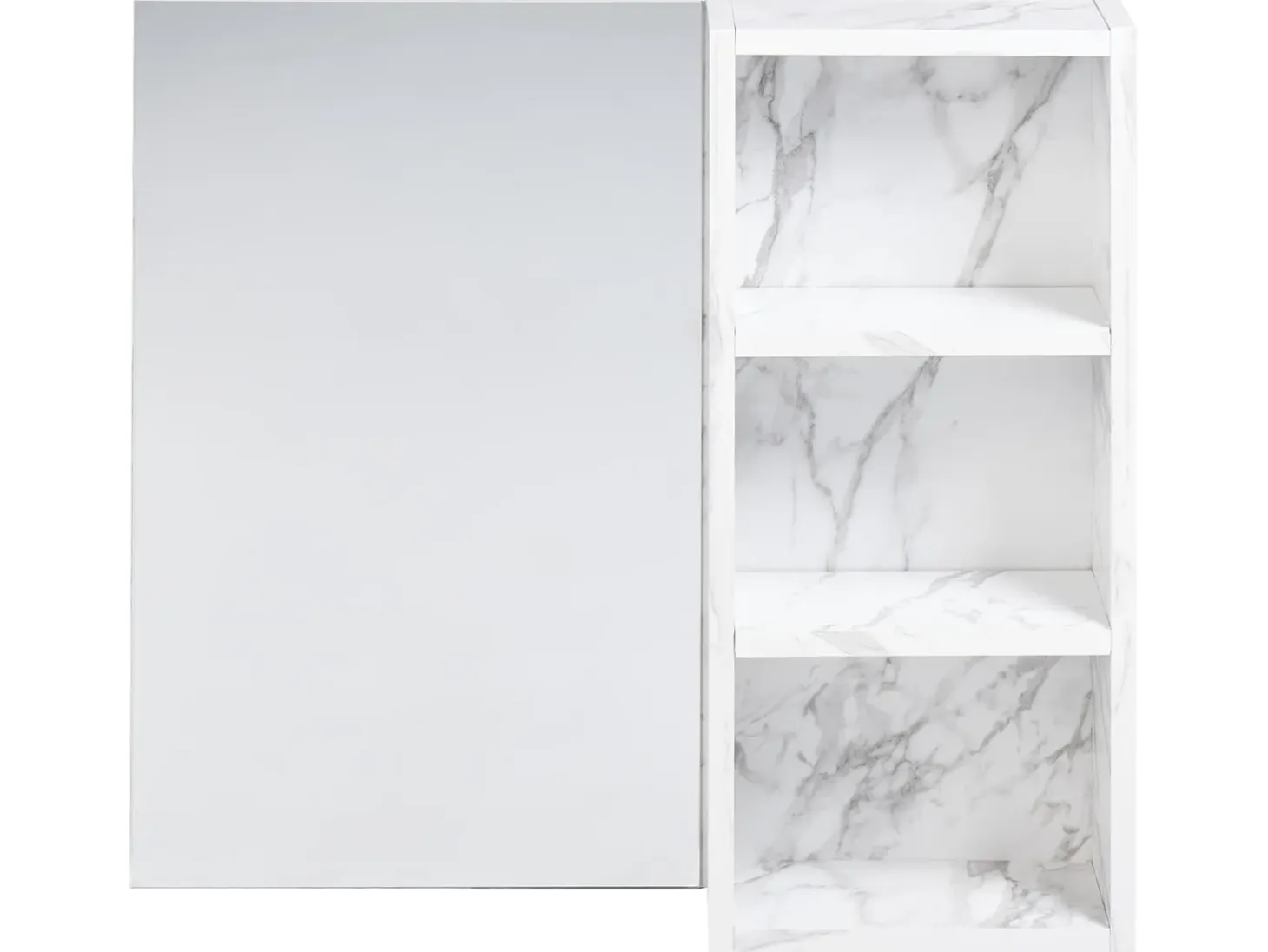 Sale Szafka łazienkowa wisząca z lustrem JOINVILLE 60 cm 54 cm marmur Lustrzane Szafki|Wszystko Do Przechowywania W Łazience
