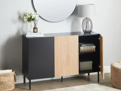 Clearance BLYTHE Jesion naturalny Czarny Szafki I Komody|Szafki I Komody