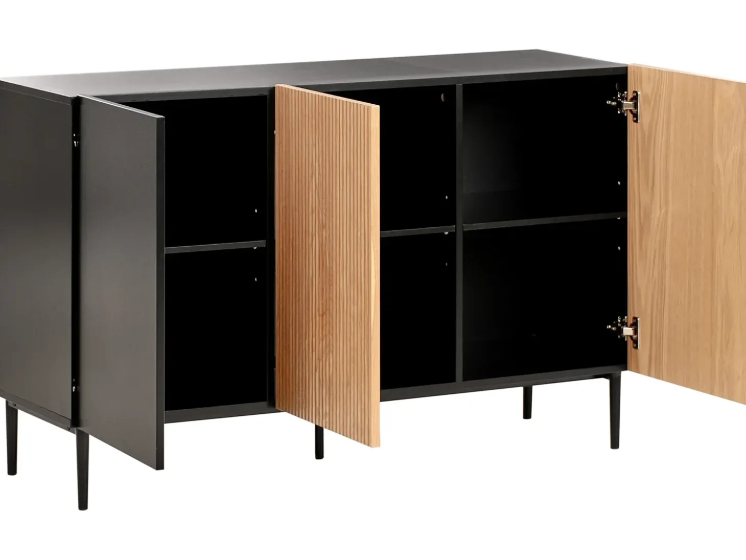 Clearance BLYTHE Jesion naturalny Czarny Szafki I Komody|Szafki I Komody
