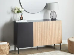 Clearance BLYTHE Jesion naturalny Czarny Szafki I Komody|Szafki I Komody