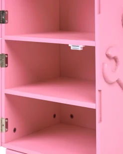 Outlet Szafka EDGAR 89 cm Różowy z kółkami Dzieci Biblioteczki I Regały|Przechowywanie Dla Dzieci