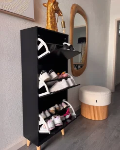 Szafka na buty NEIKA Czarny Szafki Na Buty|Wszystko Do Przechowywania