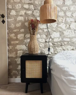 Outlet Szafka nocna LEFROY Czarny Wszystkie Stoły|Wszystkie Stoły