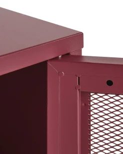 Sale Szafka nocna OSSETT Metal Bordowy Wszystkie Stoły|Wszystkie Stoły