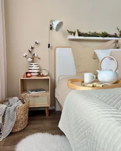 Clearance Szafka nocna 1 szuflada SENEY Drewno paulownia Jasno Wszystkie Stoły|Wszystkie Stoły