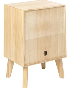Clearance Szafka nocna 1 szuflada SENEY Drewno paulownia Jasno Wszystkie Stoły|Wszystkie Stoły