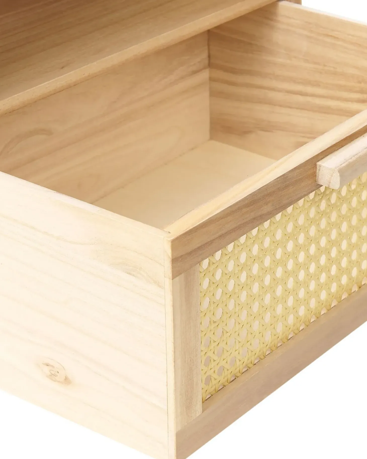 Clearance Szafka nocna 1 szuflada SENEY Drewno paulownia Jasno Wszystkie Stoły|Wszystkie Stoły