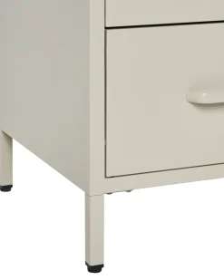 Clearance Szafka nocna 2 szuflady MALAVI Metal Jasno Wszystkie Stoły|Wszystko Do Przechowywania