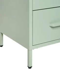 Discount Szafka nocna 2 szuflady MALAVI Metal Miętowy Wszystkie Stoły|Wszystko Do Przechowywania