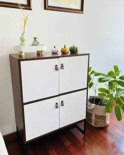 Clearance NUEVA Ciemny brąz/ biały Szafki I Komody|Szafki I Komody