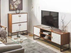 Clearance NUEVA Ciemny brąz/ biały Szafki I Komody|Szafki I Komody