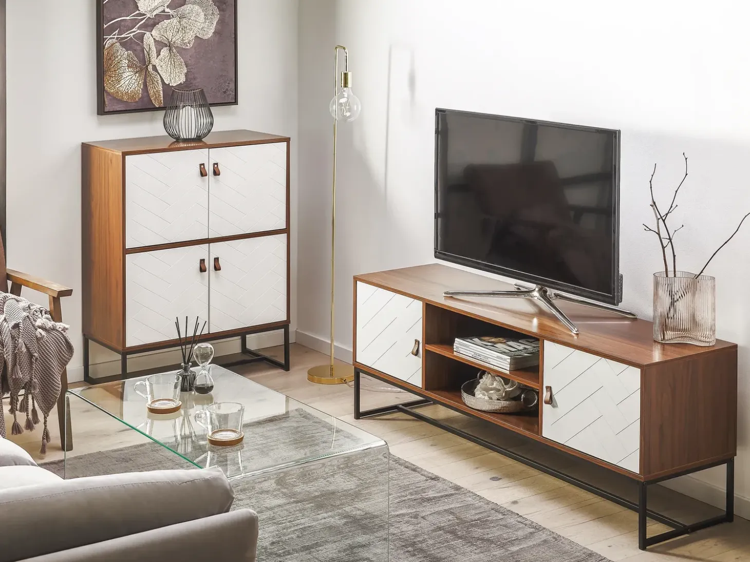 Clearance NUEVA Ciemny brąz/ biały Szafki I Komody|Szafki I Komody