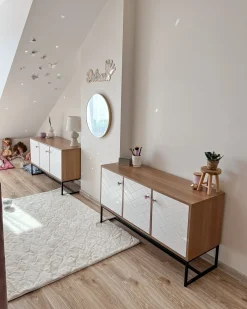 Discount NUEVA Jasny brąz/ biały Szafki I Komody|Szafki I Komody