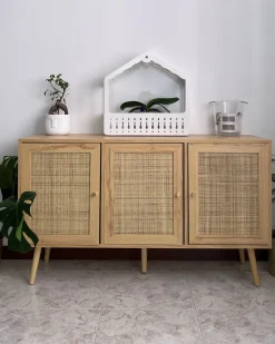 New PEROTE Rattan Jasnobrązowy Szafki I Komody|Szafki I Komody