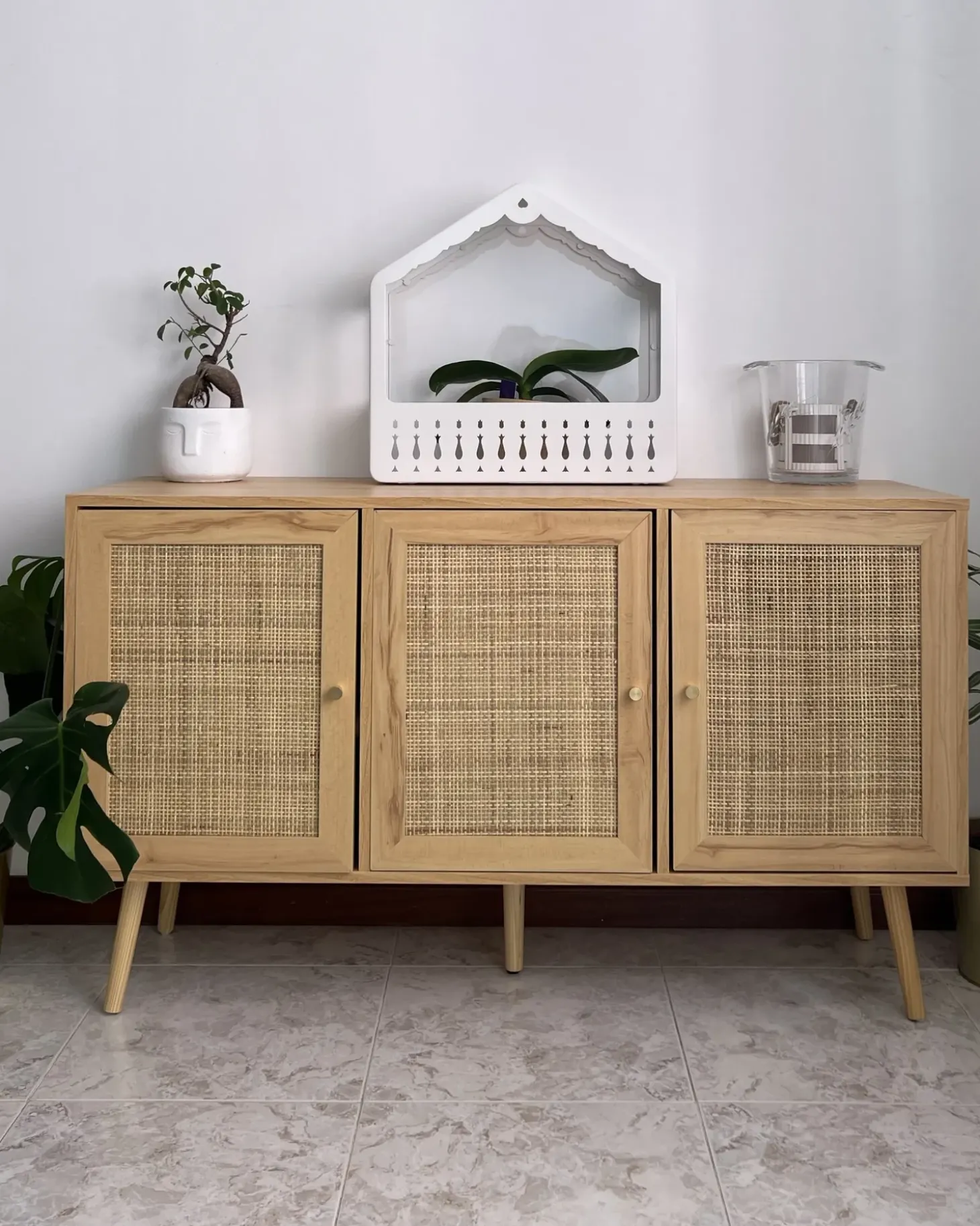 New PEROTE Rattan Jasnobrązowy Szafki I Komody|Szafki I Komody