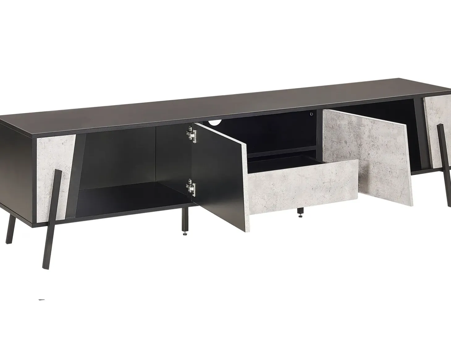 Online BLACKPOOL Szary efekt betonu Szafki Rtv|Wszystko Do Przechowywania