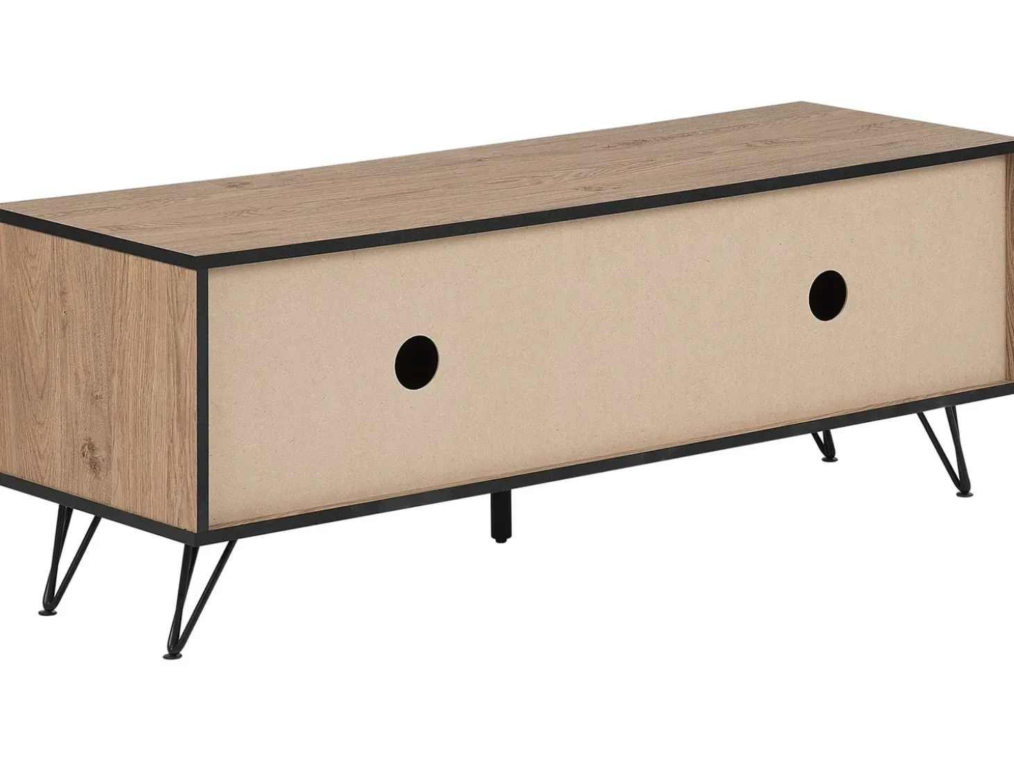 New Szafka RTV HALSTON Brązowy/ czarny Szafki Rtv|Wszystko Do Przechowywania