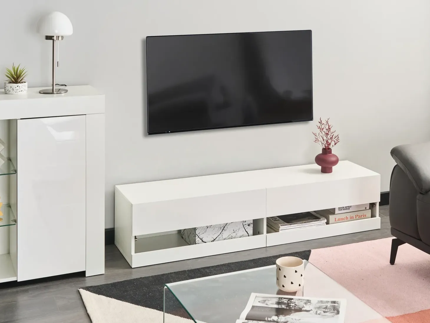 Discount Szafka RTV LED EDMONTON Szafki Rtv|Wszystko Do Przechowywania