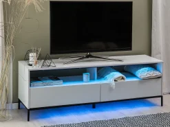 Best Szafka RTV LED SYDNEY Biały Szafki Rtv|Wszystko Do Przechowywania