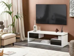 Outlet Szafka RTV SPOKAN Biały Szafki Rtv|Wszystko Do Przechowywania