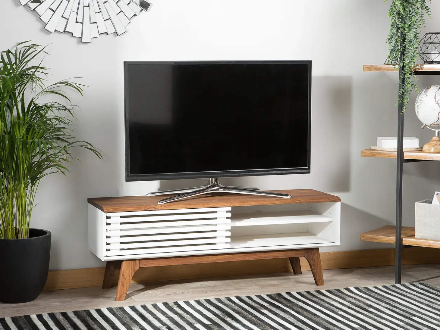 Outlet Szafka RTV TOLEDO II Brązowy/ Szafki Rtv|Wszystko Do Przechowywania