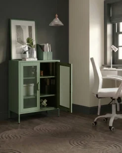 Outlet Szafka WAKATIPU Metal Miętowy Szafki I Komody|Szafki I Komody