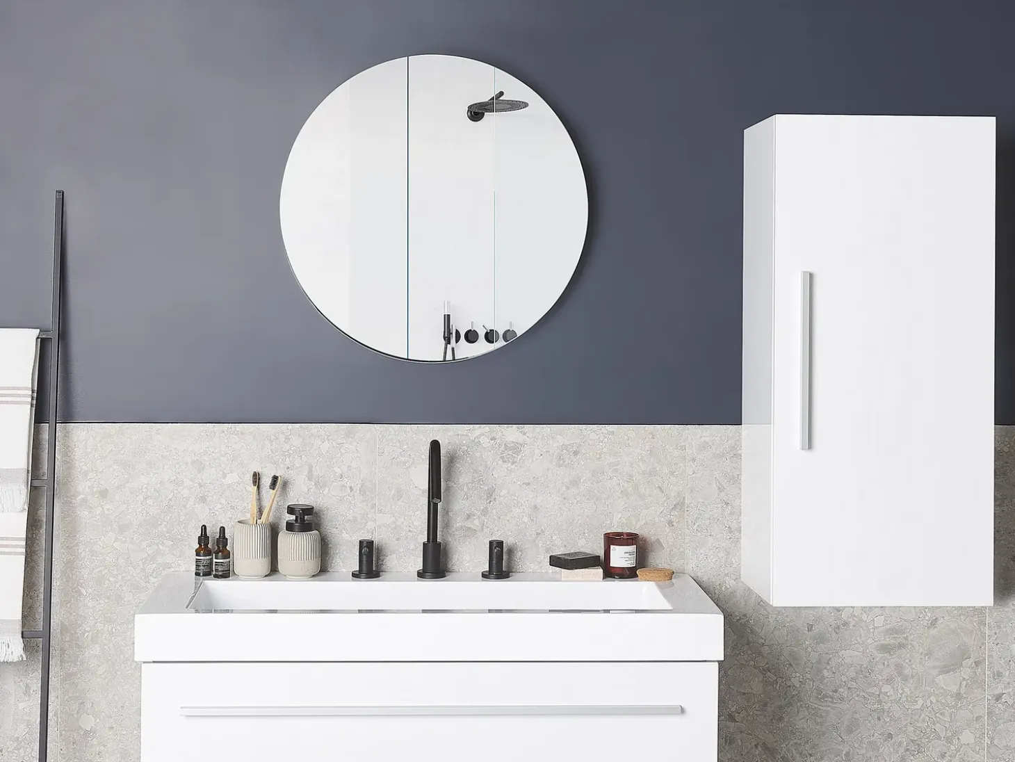 Discount Szafka wisząca łazienkowa BILBAO 40 cm Biały Wszystko Do Przechowywania W Łazience|Szafki Łazienkowe