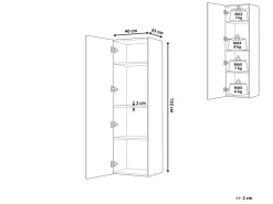 Clearance Szafka wisząca łazienkowa MATARO 40 cm Szary Wszystko Do Przechowywania W Łazience|Szafki Łazienkowe