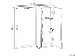Szafka wisząca PALMAS 60 cm 60 cm Lustrzane Szafki|Wszystko Do Przechowywania W Łazience