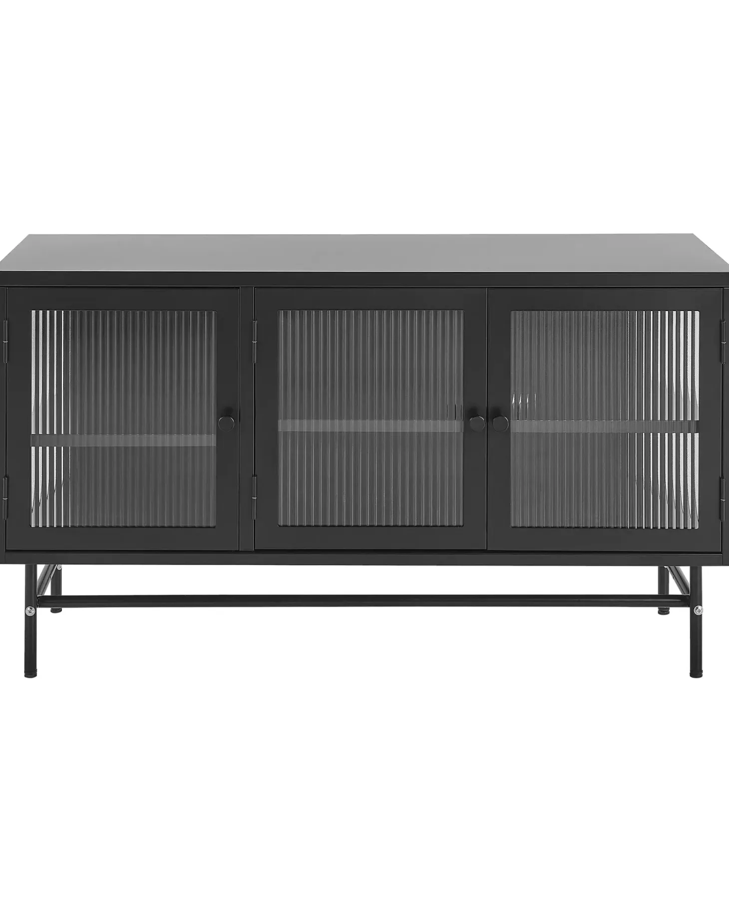 Clearance Szafka ze szklanymi drzwiami DEVON Metal 115 cm Wszystko Do Przechowywania W Kuchni|Wszystko Do Przechowywania