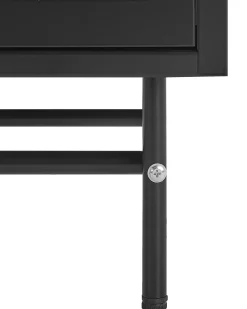 Clearance Szafka ze szklanymi drzwiami DEVON Metal 115 cm Wszystko Do Przechowywania W Kuchni|Wszystko Do Przechowywania