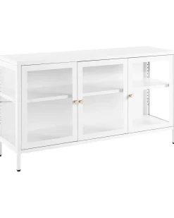 New Szafka ze szklanymi drzwiami NEWPORT Metal 115 cm Wszystko Do Przechowywania W Kuchni|Wszystko Do Przechowywania