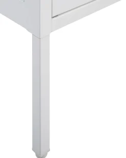 Outlet Szafka ze szklanymi drzwiami SARRE Metal 90 cm Biały Wszystko Do Przechowywania W Kuchni|Wszystko Do Przechowywania
