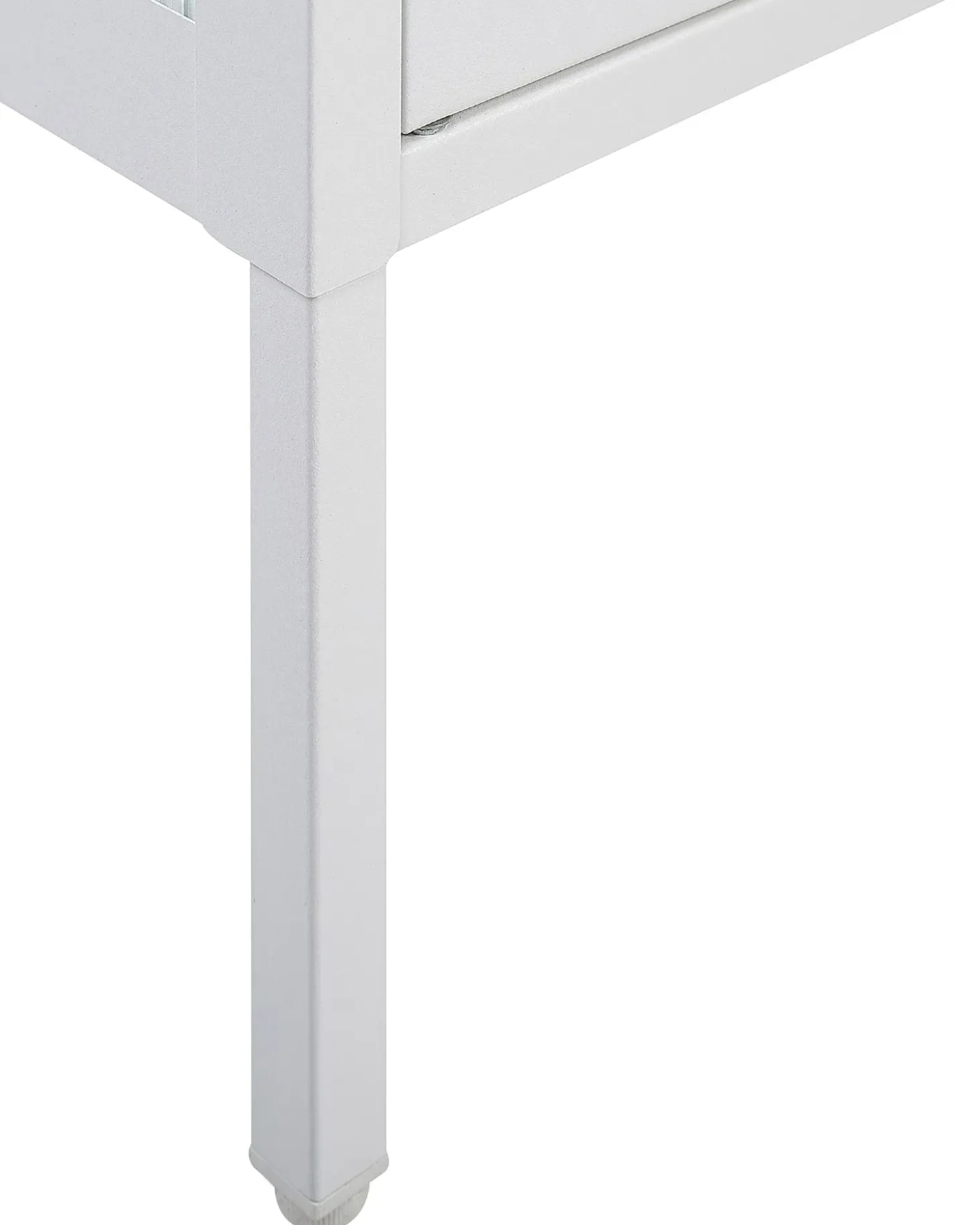 Outlet Szafka ze szklanymi drzwiami SARRE Metal 90 cm Biały Wszystko Do Przechowywania W Kuchni|Wszystko Do Przechowywania