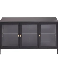 New Szafka ze szklanymi drzwiami NEWPORT Metal 115 cm Wszystko Do Przechowywania W Kuchni|Wszystko Do Przechowywania