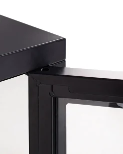 New Szafka ze szklanymi drzwiami NEWPORT Metal 115 cm Wszystko Do Przechowywania W Kuchni|Wszystko Do Przechowywania