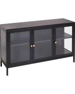 New Szafka ze szklanymi drzwiami NEWPORT Metal 115 cm Wszystko Do Przechowywania W Kuchni|Wszystko Do Przechowywania