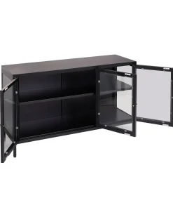 New Szafka ze szklanymi drzwiami NEWPORT Metal 115 cm Wszystko Do Przechowywania W Kuchni|Wszystko Do Przechowywania