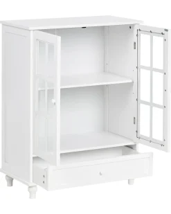 Discount Szafka ze szklanymi drzwiami CARLET 71 cm Wszystko Do Przechowywania W Kuchni|Wszystko Do Przechowywania