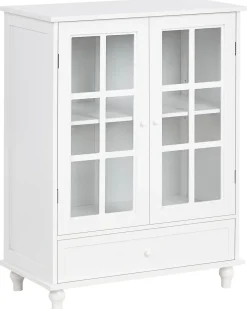 Discount Szafka ze szklanymi drzwiami CARLET 71 cm Wszystko Do Przechowywania W Kuchni|Wszystko Do Przechowywania