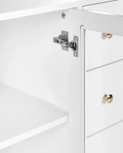 Outlet MILORA 160 cm Biały Wszystko Do Przechowywania W Kuchni|Wszystko Do Przechowywania