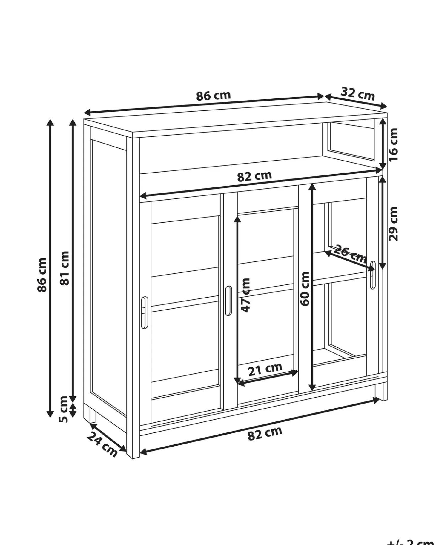 Clearance Szafka ze szklanymi drzwiami CRABTREE 86 cm Wszystko Do Przechowywania W Kuchni|Wszystko Do Przechowywania