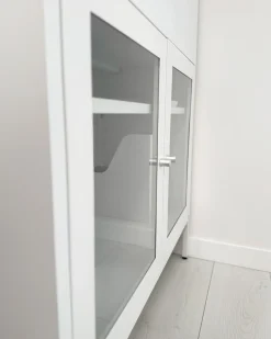 Discount Szafka ze szklanymi drzwiami ESHOLT Metal 80 cm Wszystko Do Przechowywania W Kuchni|Wszystko Do Przechowywania