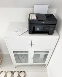 Discount Szafka ze szklanymi drzwiami ESHOLT Metal 80 cm Wszystko Do Przechowywania W Kuchni|Wszystko Do Przechowywania